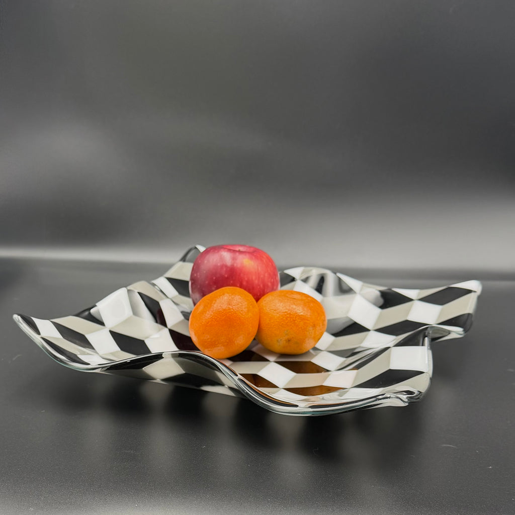 Infinity Cube Fused Glass Bowl
