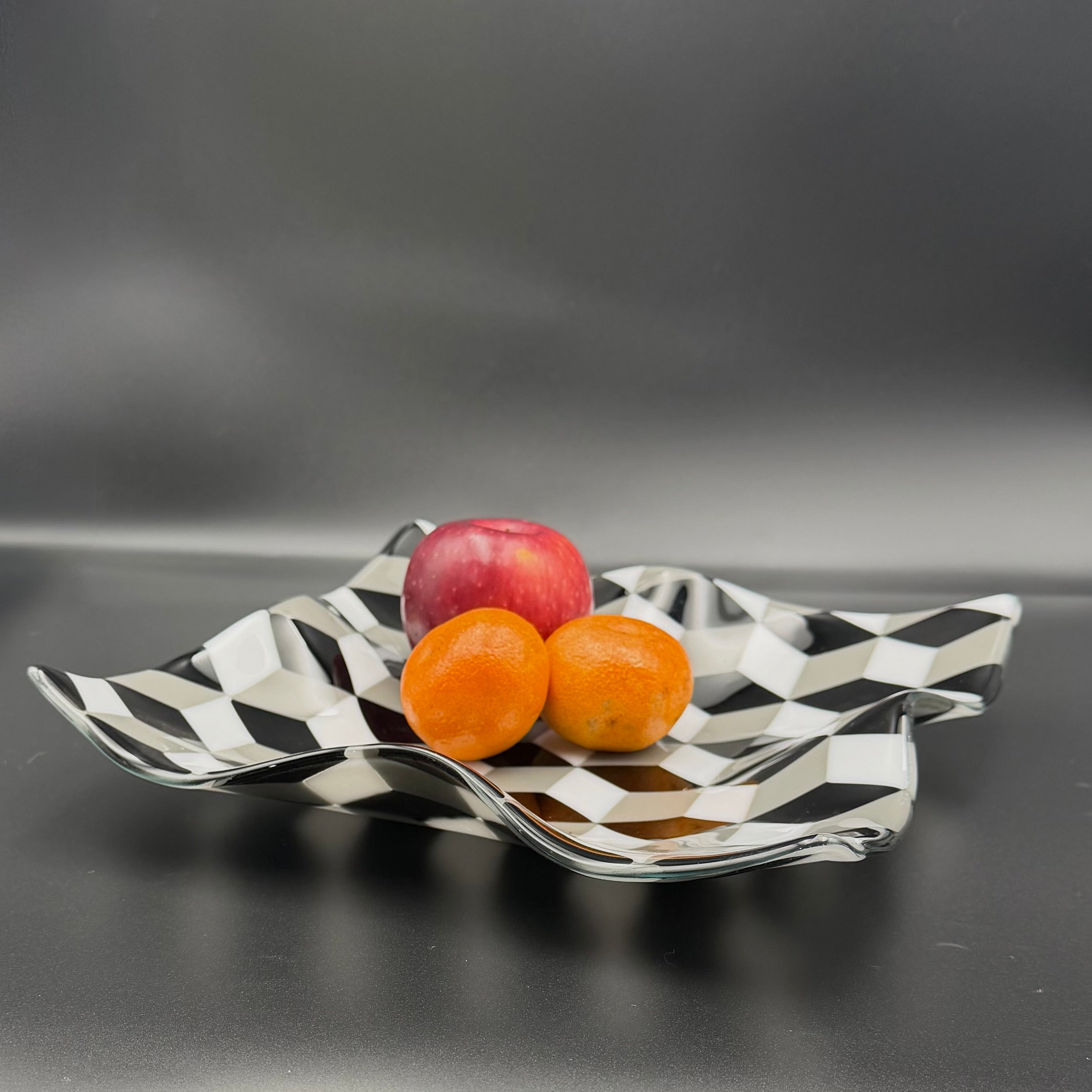 Infinity Cube Fused Glass Bowl