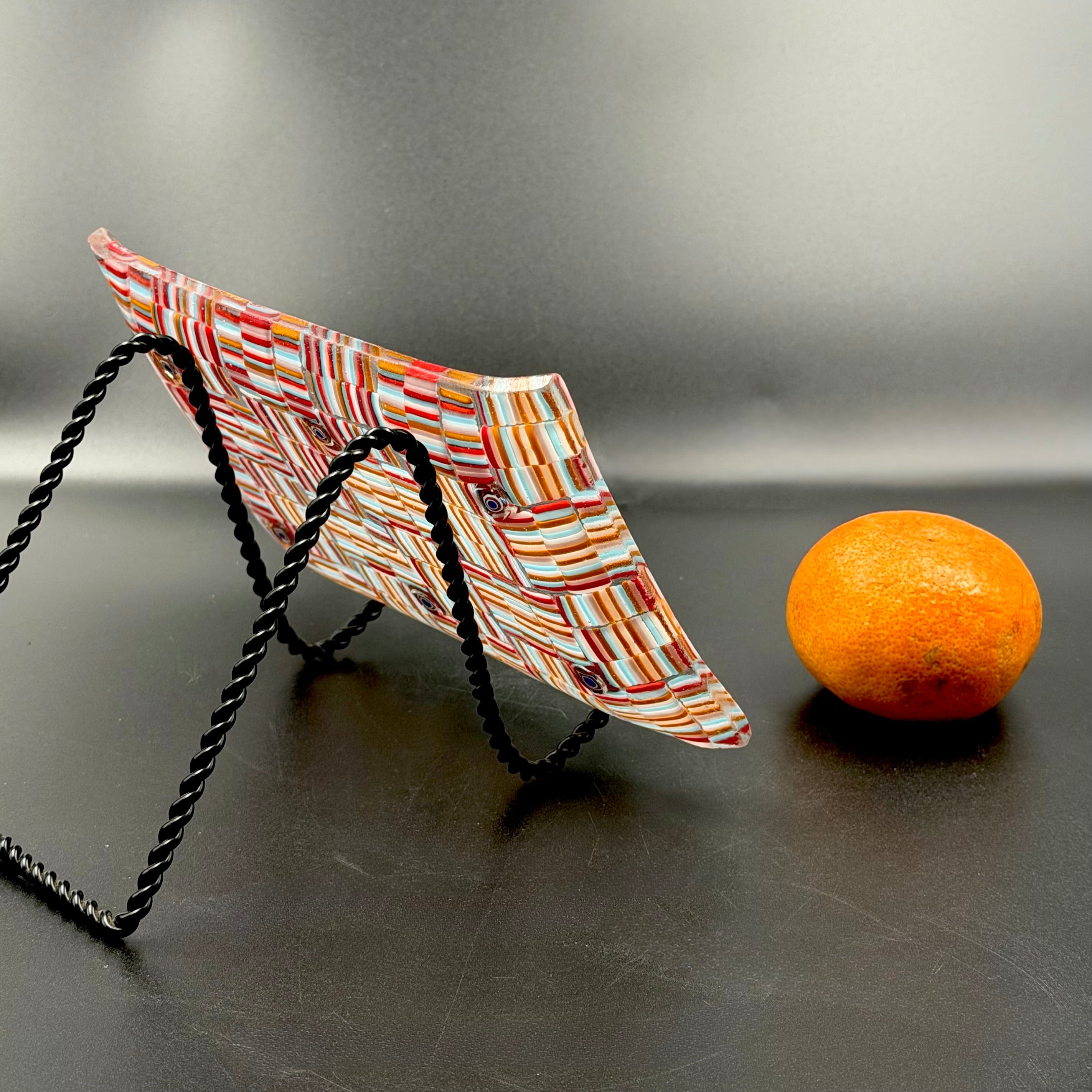 Sunset Mosaic Glass Candy Dish