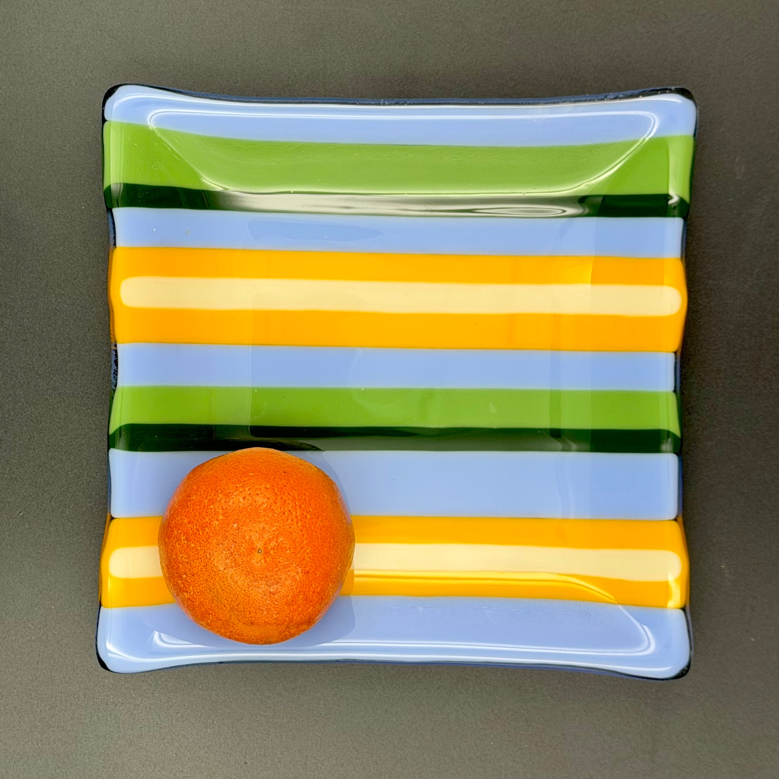 Citrus Breeze Fused Glass Plate